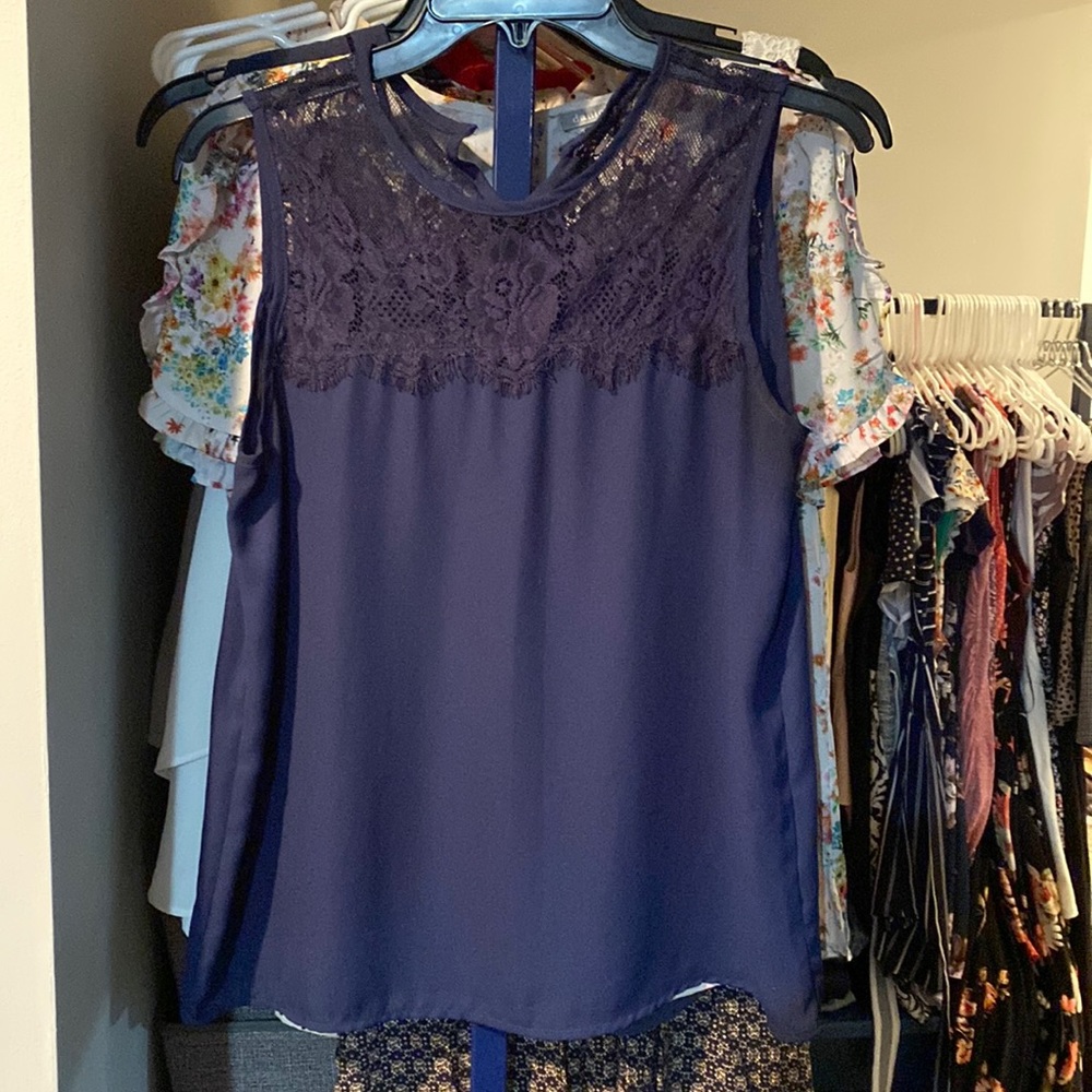 Papermoon Linetta Lace Detail Blouse - size small